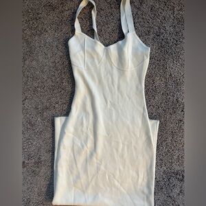 Abercrombie & Fitch White Midi Dress